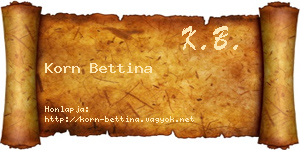 Korn Bettina névjegykártya
