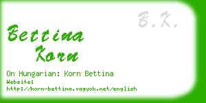 bettina korn business card